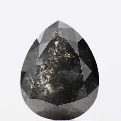 Salt and Pepper Diamond Fancy Gray Color 1.91 CT 8.60 x 6.75 x 3.60 MM Pear Cut Diamond! Natural Loose Diamond ! Christmas Gift for Her