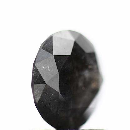 Salt And Pepper Diamond Fancy Gray Color 1.44 CT 7.25 x 4.45 MM Round Brilliant Cut Diamond ! Natural Loose Diamond ! Christmas Gift for Her