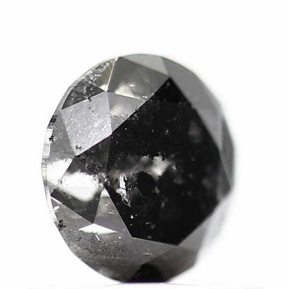 0.78 Carat Fancy Black Round Brilliant Cut Natural Loose Diamond