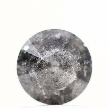 1.30 Carat Salt and Pepper Diamond Gray Round Brilliant Cut Natural Loose Diamond