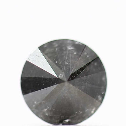 0.70 Carat Fancy Black Round Cut Natural Loose Diamond