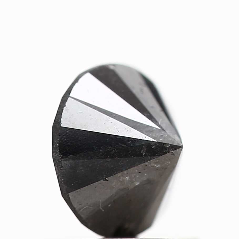 1.08 Carat Fancy Black Round Shape Brilliant Cut Natural Loose Diamond