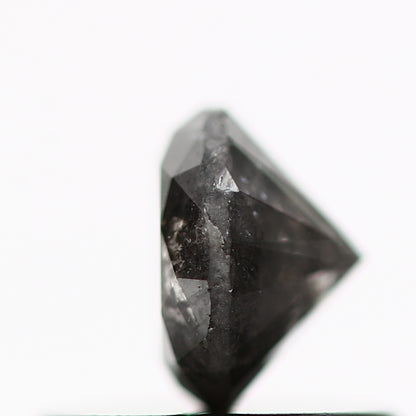 0.50 Carat Fancy Black Round Shape Brilliant Cut Natural Loose Diamond