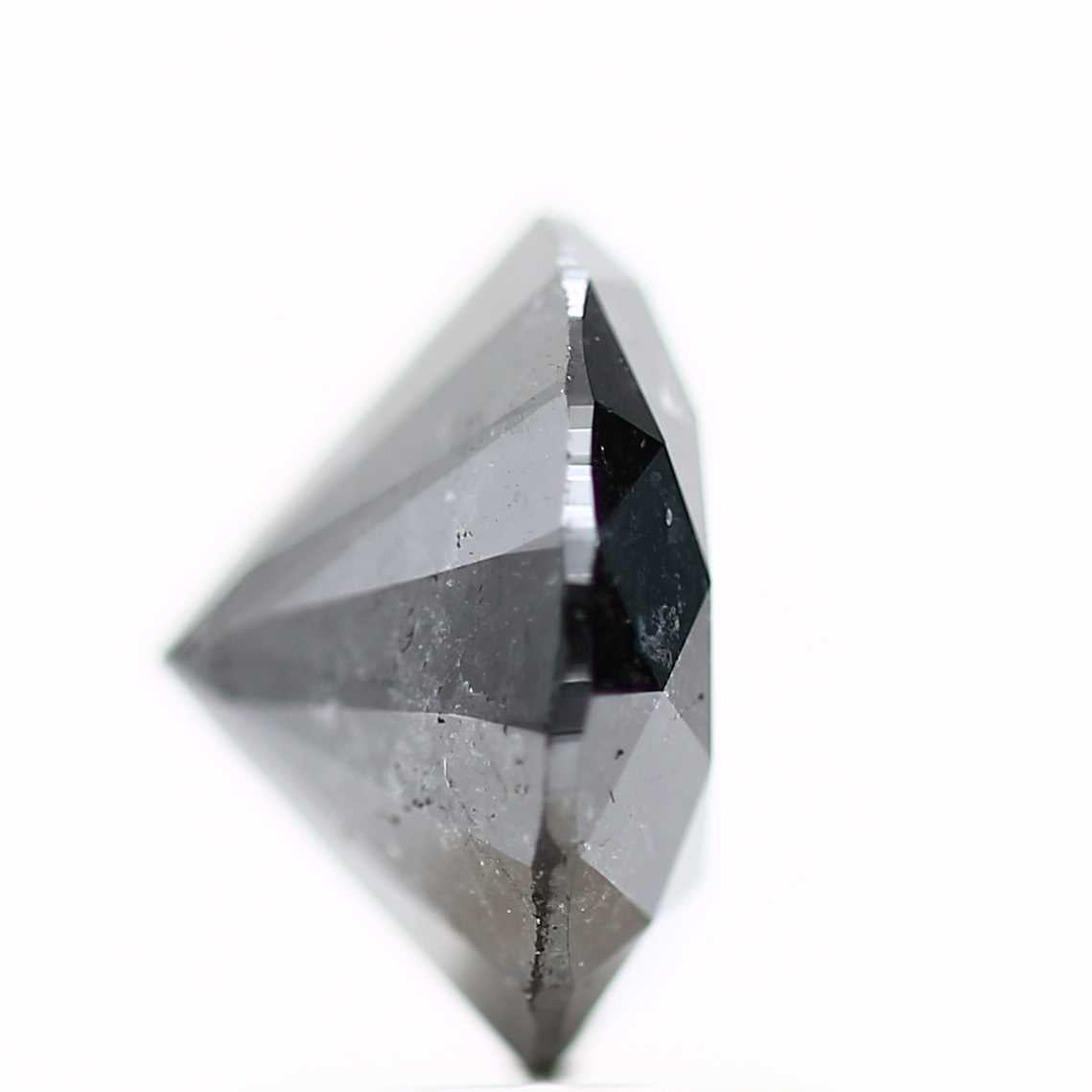 2.60 Carat Fancy Black Round Shape Brilliant Cut Natural Loose Diamond