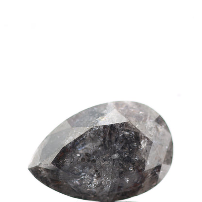Salt and Pepper Diamond Fancy Gray Color 3.88 CT 12.50 x 8.30 x 5.30 MM Pear Cut Diamond! Natural Loose Diamond ! Christmas Gift for Her