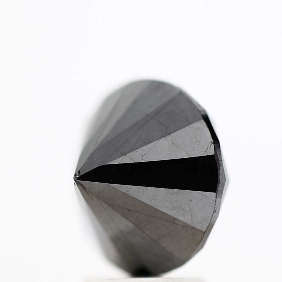 3.93 Carat Fancy Black Round Shape Brilliant Cut Natural Loose Diamond