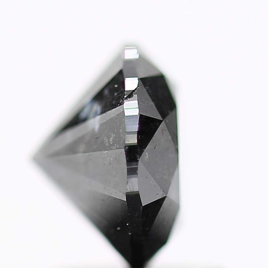 1.71 Carat Fancy Black Round Brilliant Cut Natural Loose Diamond