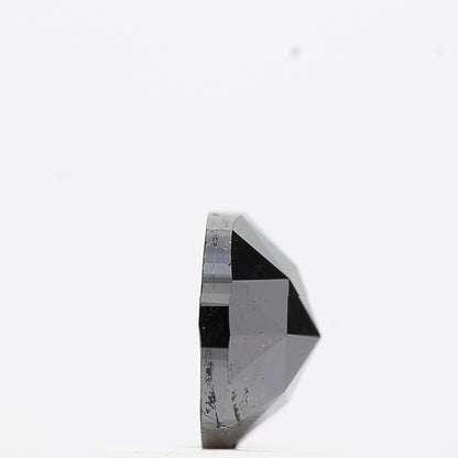 0.74 Ct Natural Black Cushion Single Cut Loose Diamond for Jewelery