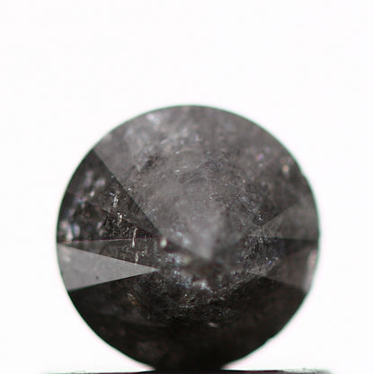 0.66 Carat Salt and Pepper Diamond Gray Round Brilliant Cut Natural Loose Diamond