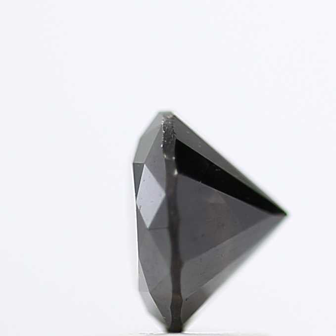 1.24 Carat Fancy Black Round Brilliant Cut Natural Loose Diamond