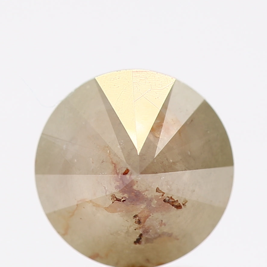 1.58 Carat Fancy Brown Rustic Round Brilliant Cut Natural Loose Diamond
