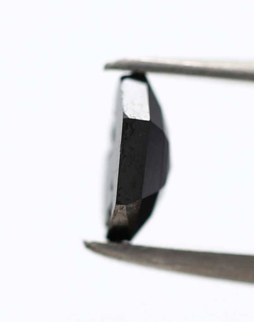 0.64 Ct Natural Black Shield Cut Loose Diamond for Jewelery