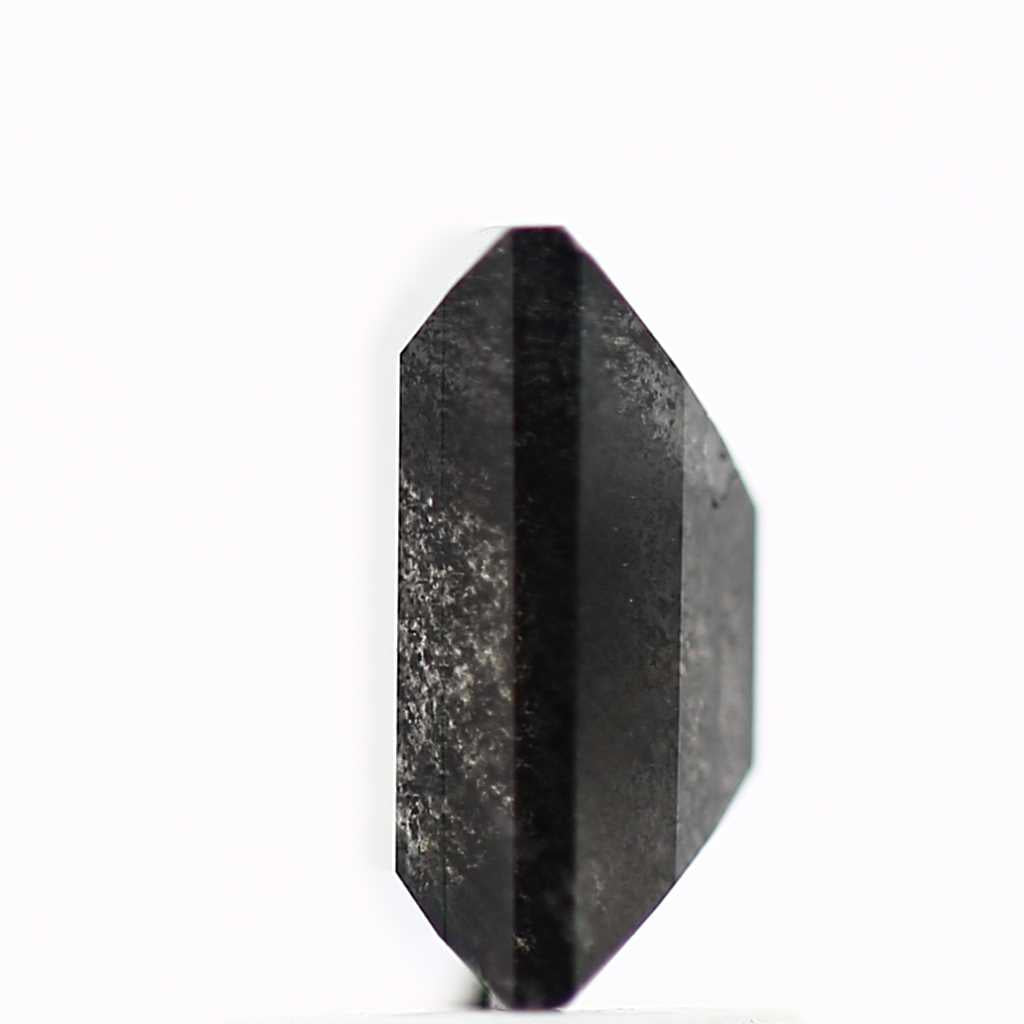 salt and pepper diamond ! 1.45 Ct 7.39 x 5.36 x 3.60 mm natural gray baguette loose diamond for engagement ring for her