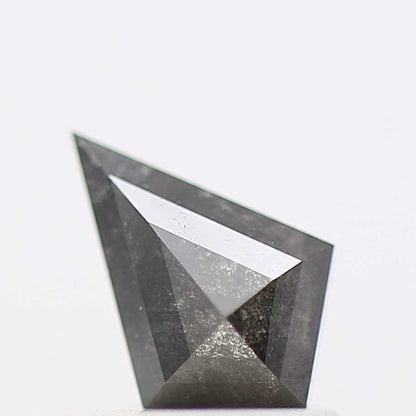 salt and pepper diamond ! 0.62 Ct 7.40 X 5.10 X 2.88 MM natural gray shield loose diamond for engagement ring for her
