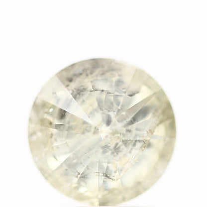 2 Carat Salt and Pepper Yellow Round Brilliant Cut Natural Loose Diamond
