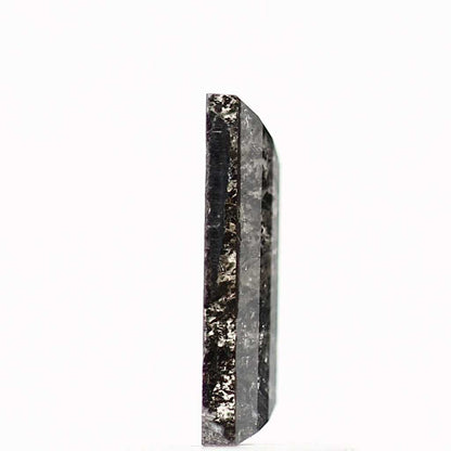 salt and pepper diamond ! 0.42 Ct 7.57 x 2.75 x 1.59 mm natural gray baguette loose diamond for engagement ring for her