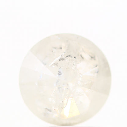 1.40 Carat Salt and Pepper Round Icy Gray Round Brilliant Cut Natural Loose Diamond