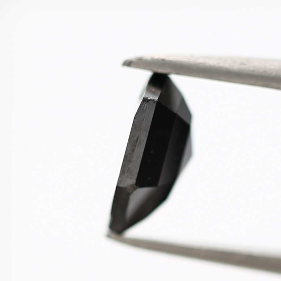 1.07 Ct Natural Black Shield Cut Loose Diamond for Jewelery
