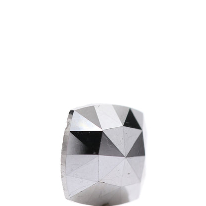 1.72 Ct Natural Black Cushion Single Cut Loose Diamond for Jewelery