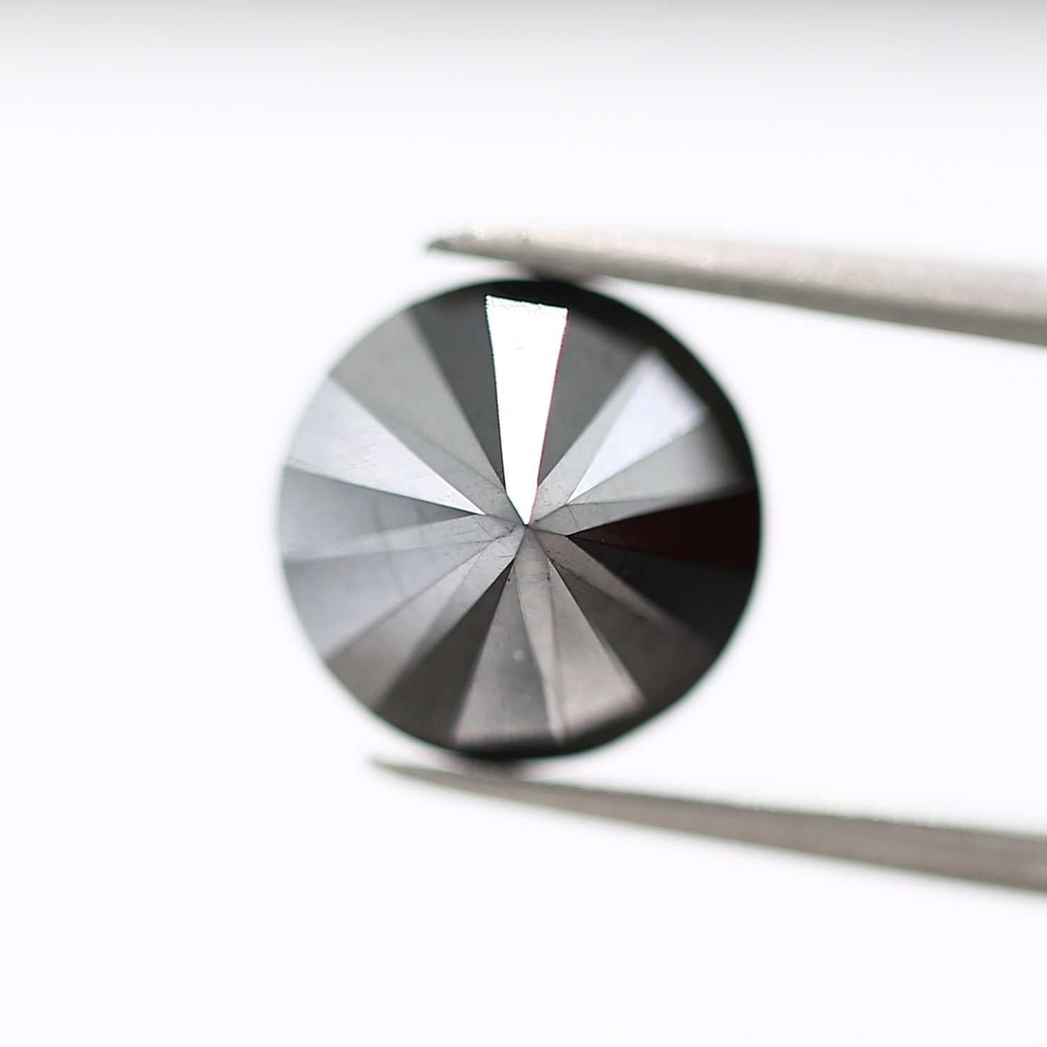 3.86 Carat Fancy Black Round Shape Brilliant Cut Natural Loose Diamond
