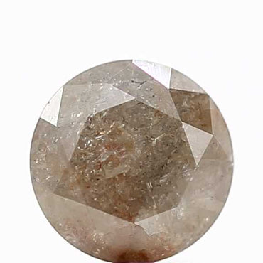 1.30 Carat Salt and Pepper Brown Gray Round Brilliant Cut Natural Loose Diamond