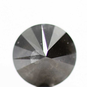 0.84 Carat Fancy Black Round Brilliant Cut Natural Loose Diamond