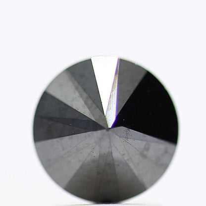 1.93 Carat Fancy Black Round Shape Brilliant Cut Natural Loose Diamond