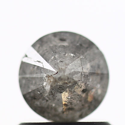 0.71 Carat Fancy Gray Salt and Pepper Round Brilliant Cut Natural Loose Diamond