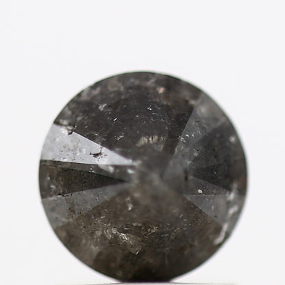 1.26 Carat Fancy Black Round Shape Brilliant Cut Natural Loose Diamond