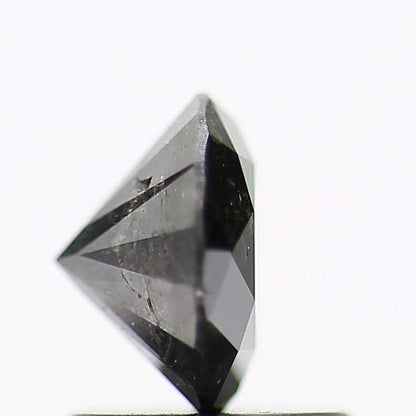 1.02 Carat Fancy Black Round Brilliant Cut Natural Loose Diamond