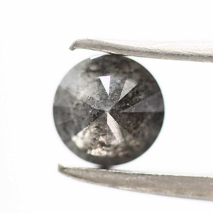 0.60 Carat Salt and Pepper Diamond Gray Round Brilliant Cut Natural Loose Diamond