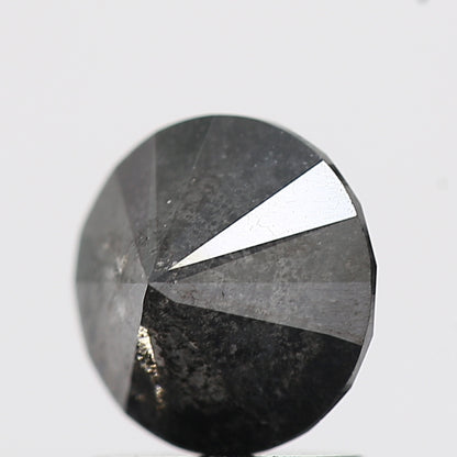 Salt And Pepper Diamond Fancy Gray Color 1.32 CT 6.70 x 4.60 MM Round Brilliant Cut Diamond ! Natural Loose Diamond ! Christmas Gift for Her