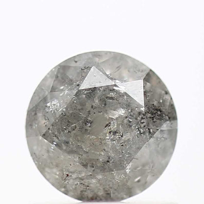 0.71 Carat Salt and Pepper Diamond Round Brilliant Cut Natural Loose Diamond
