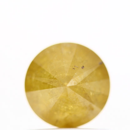 0.80 Carat Yellow Rustic Fancy Round Brilliant Cut Natural Loose Diamond