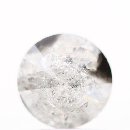 0.93 Carat Salt and Pepper Gray Fancy Round Brilliant Cut Natural Loose Diamond