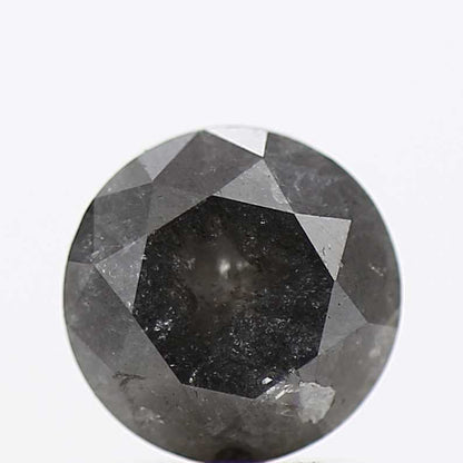 1.32 Carat Fancy Black Round Shape Brilliant Cut Natural Loose Diamond