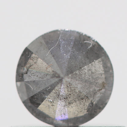 0.34 Carat Salt and Pepper Gray Round Brilliant Cut Natural Loose Diamond