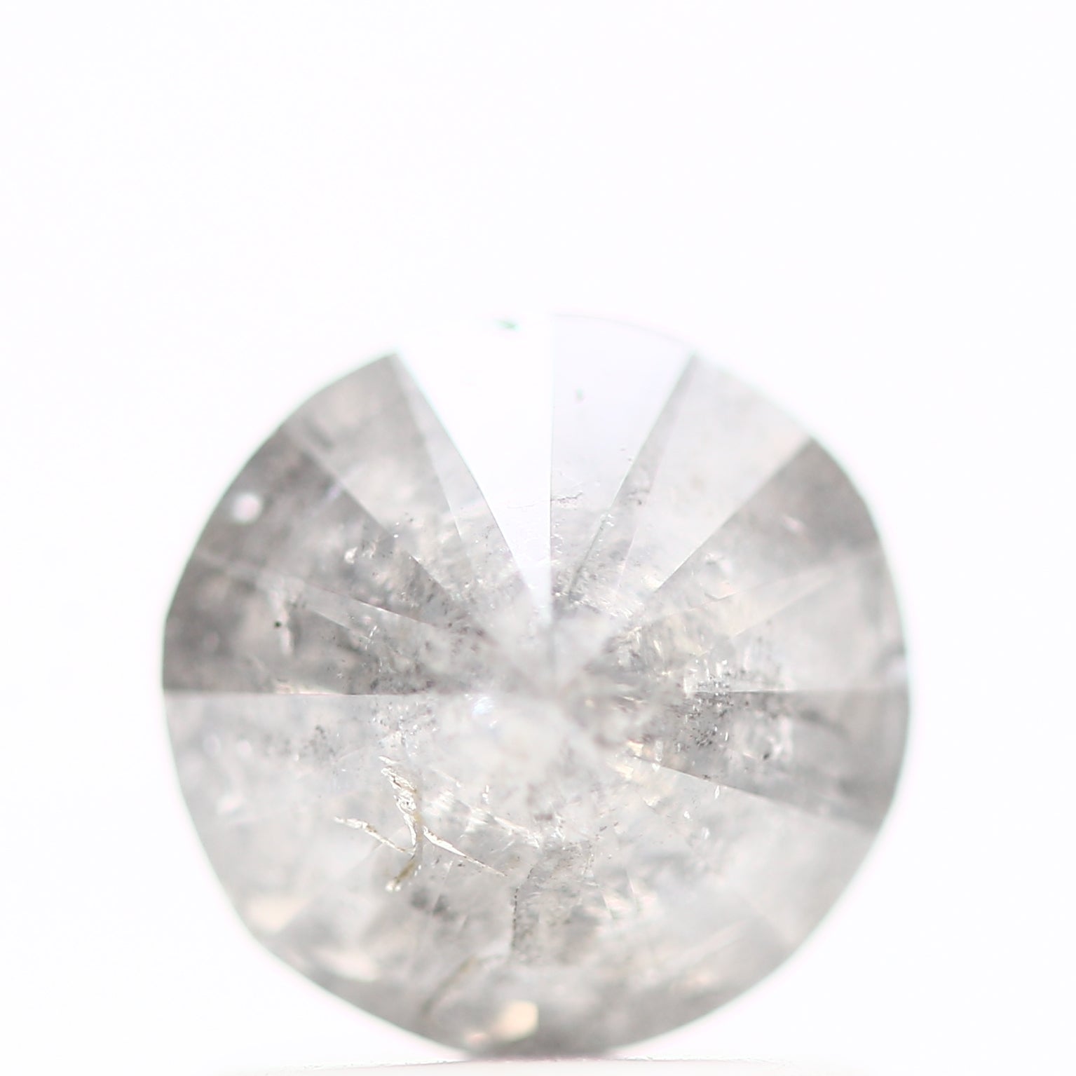 Round Salt and Pepper Diamond Gray Round Diamond For Engagement Ring Design 0.97 Carat