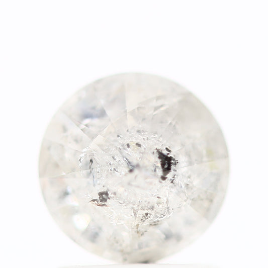 1.23 Carat Salt and Pepper Icy Round Brilliant Cut Natural Loose Diamond