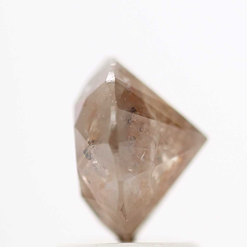 1.89 Carat Fancy Peach Gray Round Brilliant Cut Natural Loose Diamond