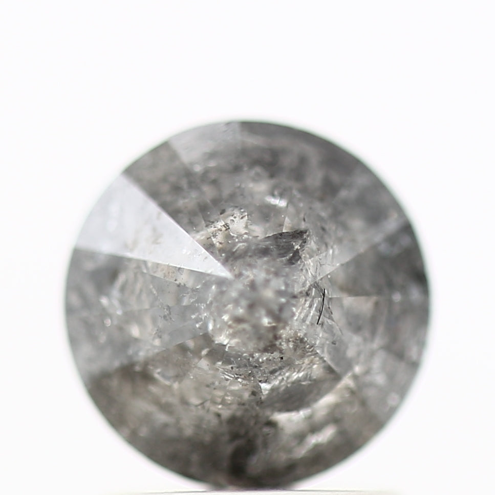1.61 Carat Salt and Pepper Diamond Round Brilliant Cut Natural Loose Diamond