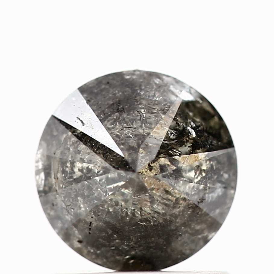 1.03 Carat Fancy Black Round Cut Natural Loose Diamond