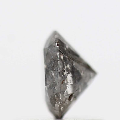 0.64 Carat Salt and Pepper Diamond Round Brilliant Cut Natural Loose Diamond