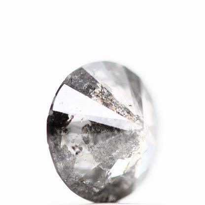 0.94 Carat Salt and Pepper Gray Round Brilliant Cut Natural Loose Diamond
