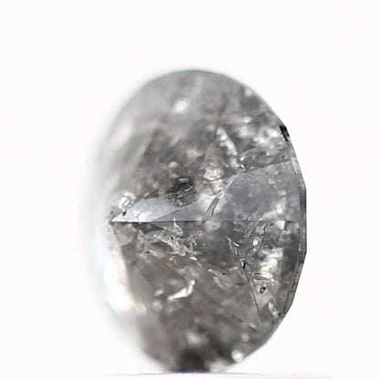 Salt and Pepper Diamond Fancy Gray Color 0.80 CT 6.15 x 3.30 MM Round Brilliant Cut Diamond! Natural Loose Diamond ! Christmas Gift for Her