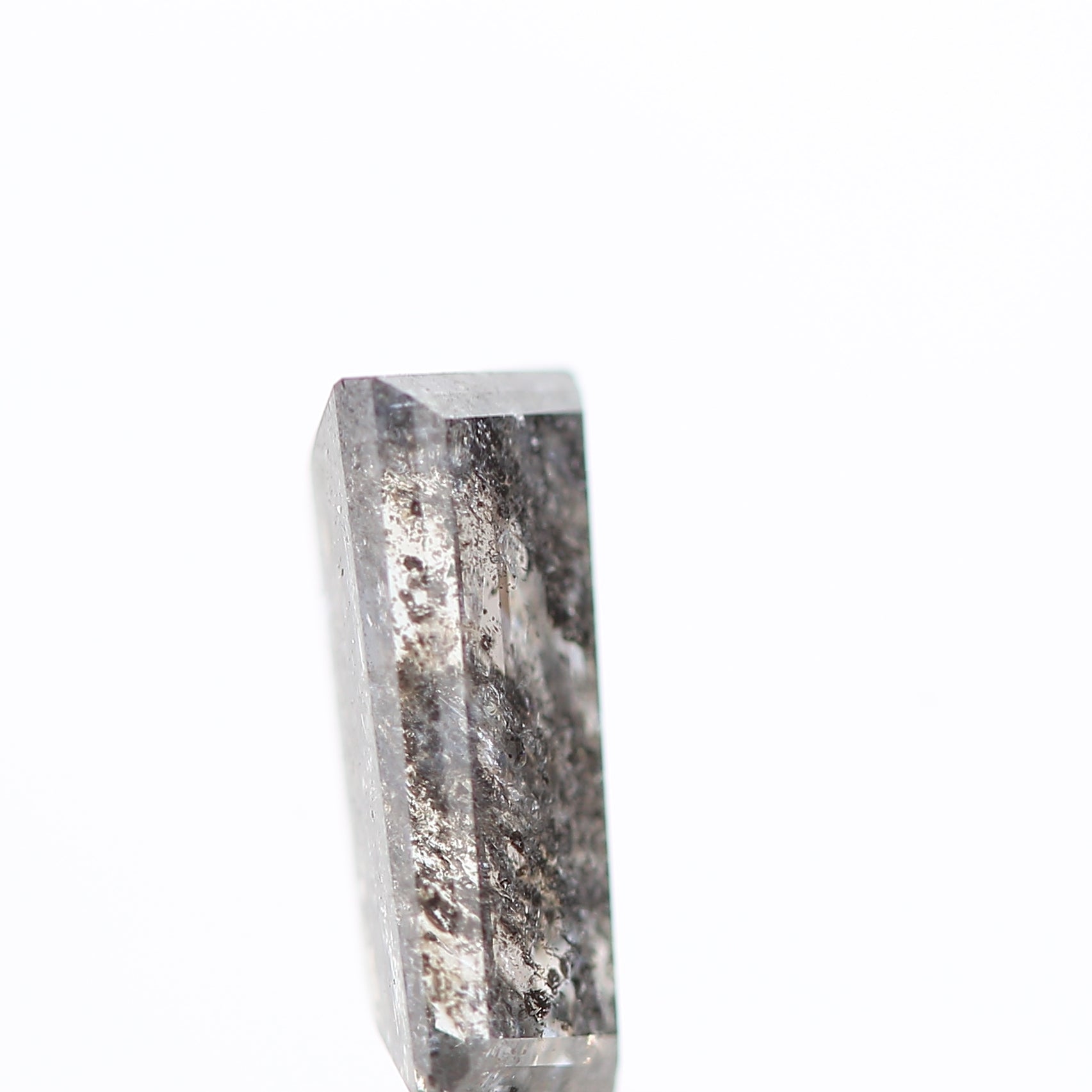 salt and pepper diamond ! 0.72 Ct 7.90 x 3.35 x 2.68 MM natural gray baguette loose diamond for engagement ring for her