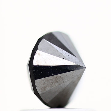0.95 Carat Fancy Black Round Shape Brilliant Cut Natural Loose Diamond