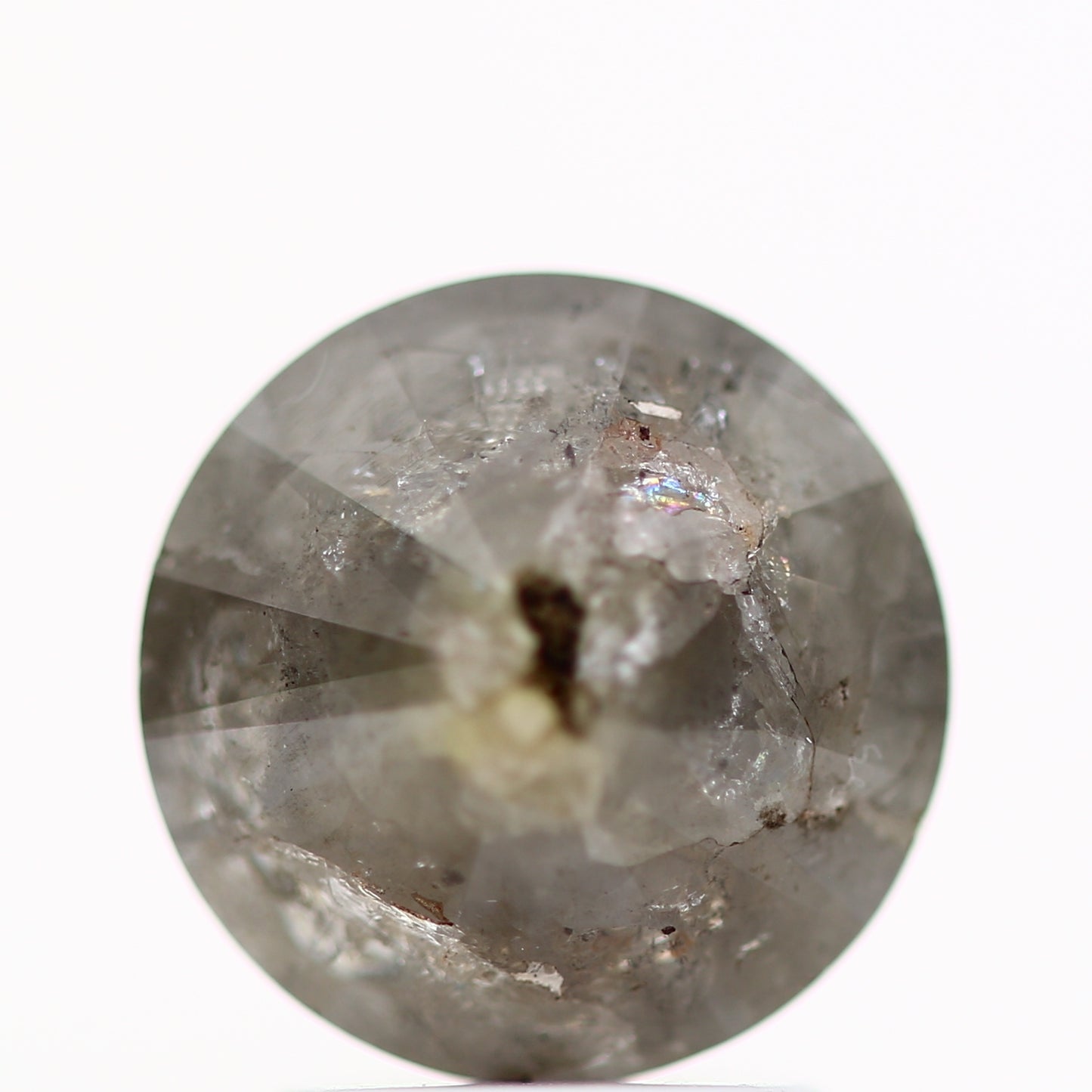 2.57 Carat Fancy Gray Rustic Round Shape Diamond Natural Loose Diamond