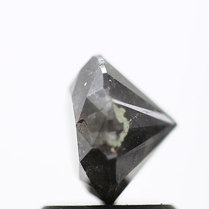 1.12 Carat Fancy Black Round Shape Brilliant Cut Natural Loose Diamond