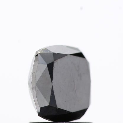 1.74 Ct Natural Black Cushion Full Cut Loose Diamond for Jewelery